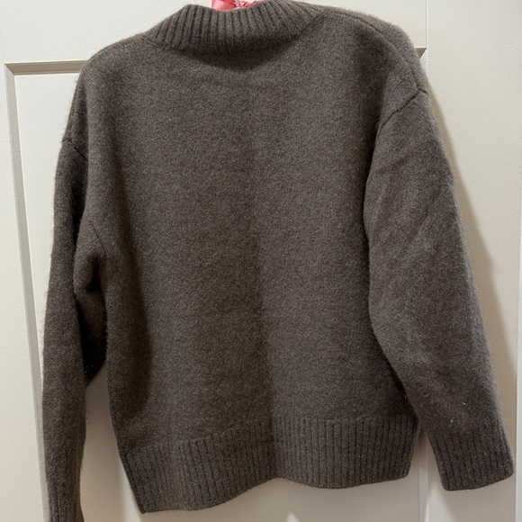 Reformation Chocolate V-Neck Pullover - color: daschund - Picture 2 of 5